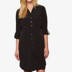 Motherhood Maternity Black Button Dress